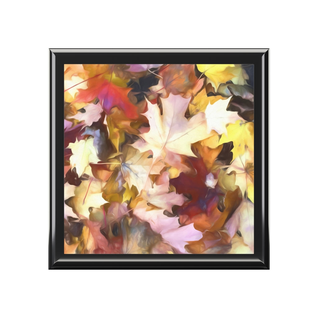 Fall leaves Bright Jewelry Box