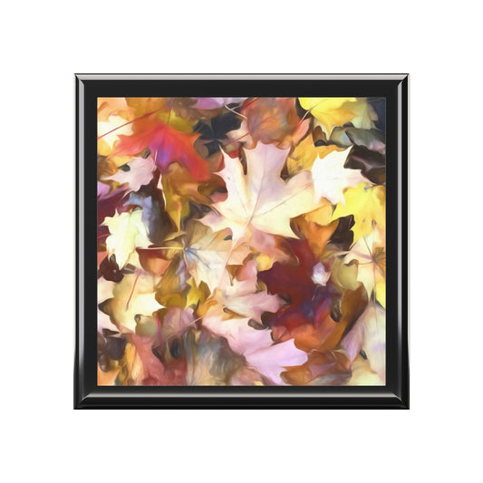 Fall leaves Bright Jewelry Box