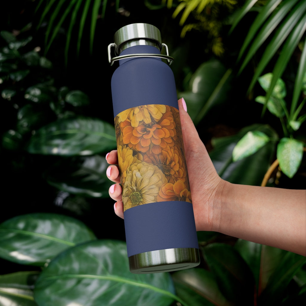 Yellow Zinnias 22oz Vacuum Insulated Bottle