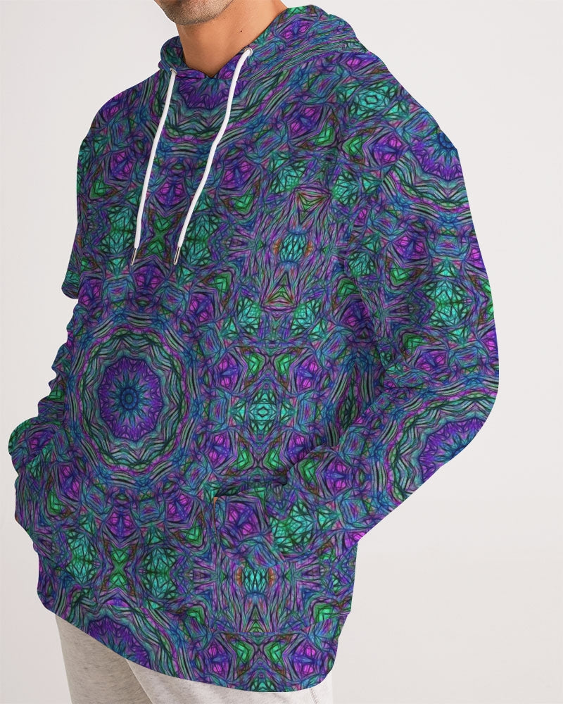 Blue Green Purple Kaleidoscope Men's Hoodie