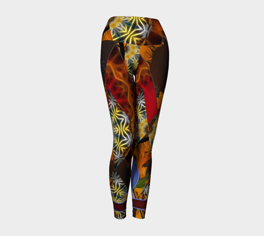 Sunflower Collage Yoga Leggings