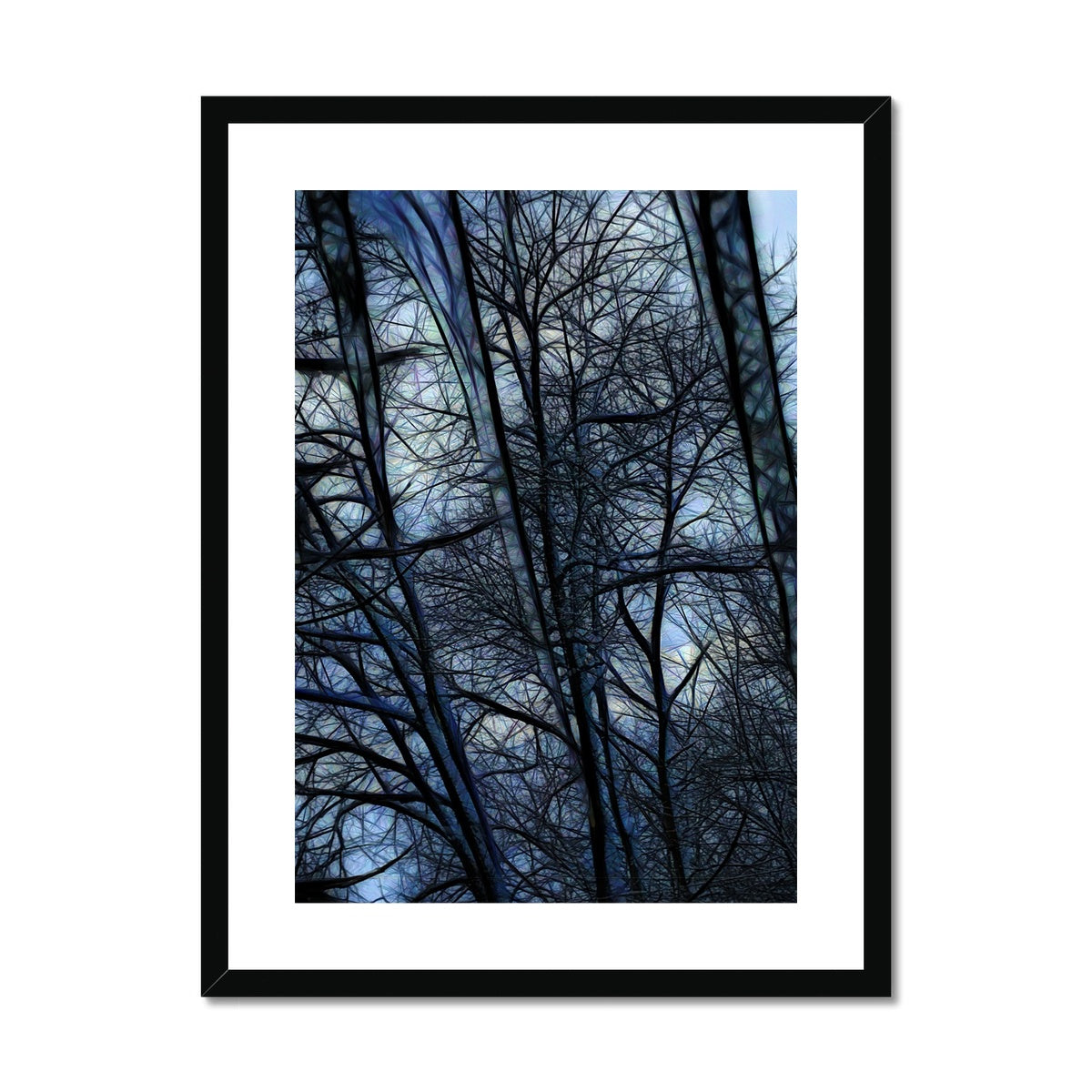 Twilight Icicles Framed & Mounted Print