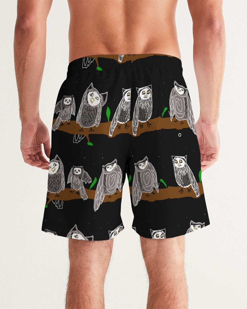 Owls Pattern Men's Swim Trunk
