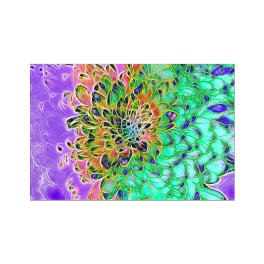 Abstract Peacock Chrysanthemum Hahnemühle Photo Rag Print