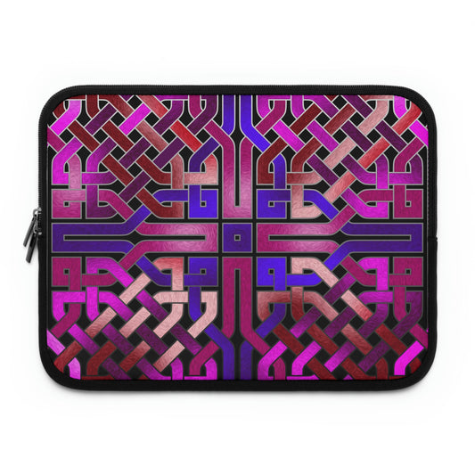 Pink Celtic Knot Square Laptop Sleeve