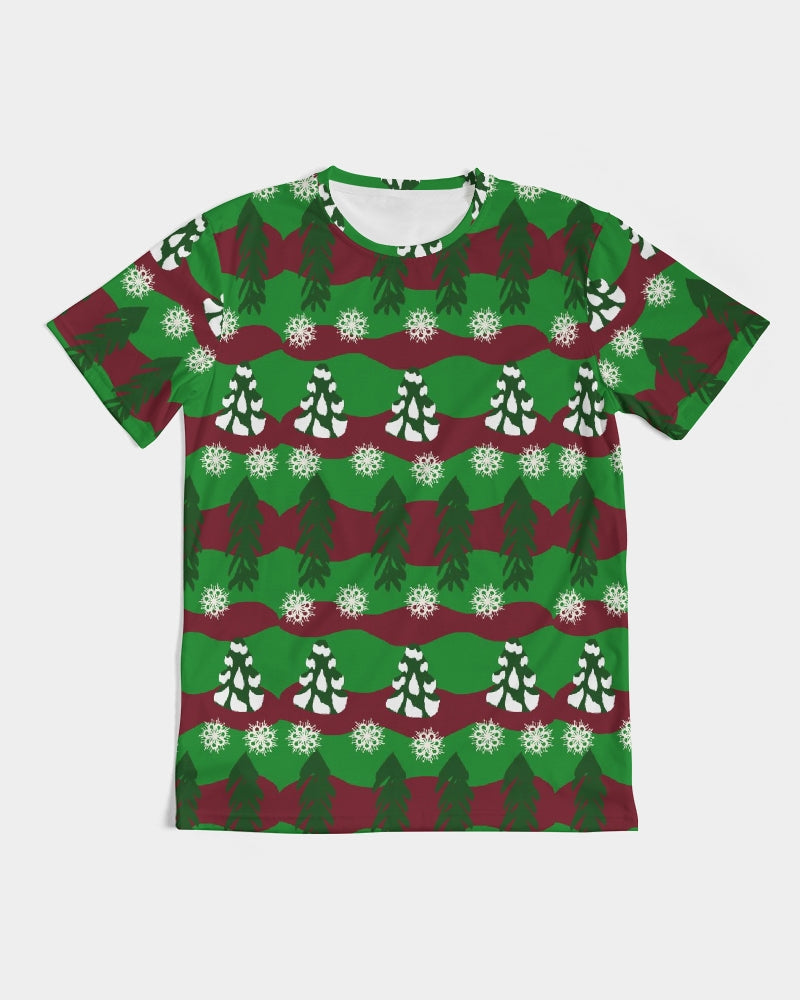 Snowy Evergreen Pattern Men's Tee