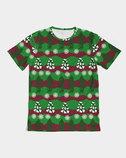Snowy Evergreen Pattern Men's Tee