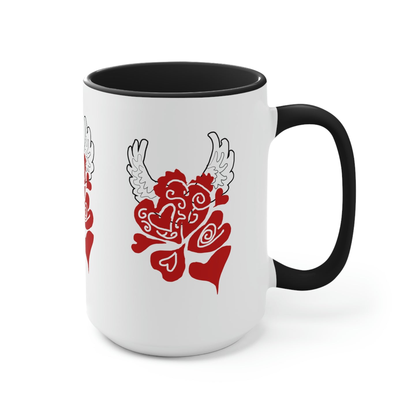 Hearts and Wings Accent Mug