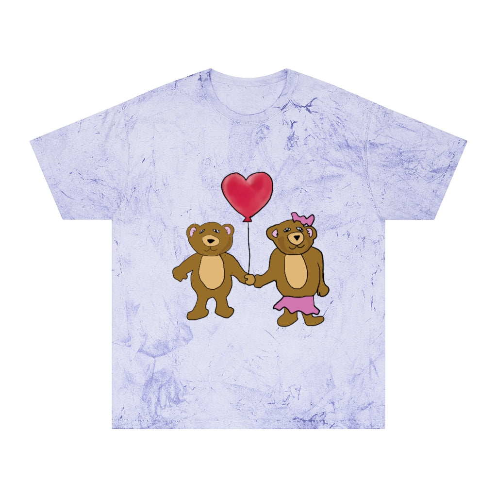 Teddy Bear Valentine Unisex Color Blast T-Shirt