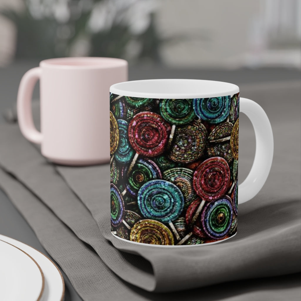 Glitter Lollipop Pattern Ceramic Mugs (11oz\15oz\20oz)