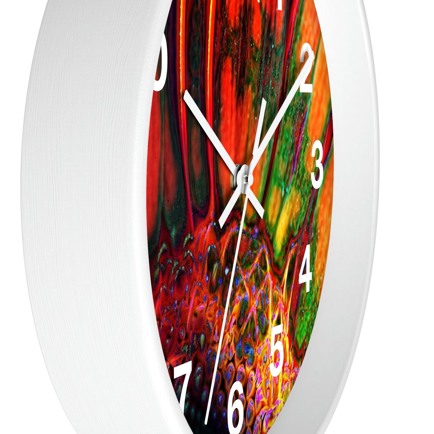 Orange Daisy Wall Clock