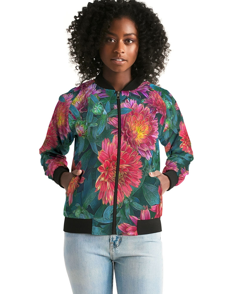 Warm Fall Mums Women's Bomber Jacket