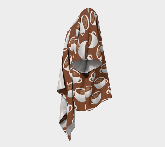 Coffee On Coffee Draped Kimono