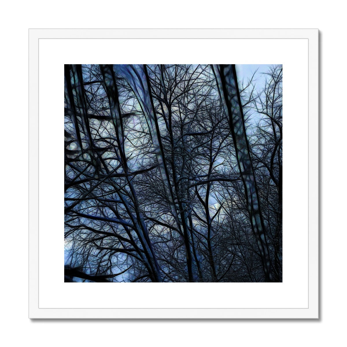 Twilight Icicles Framed & Mounted Print