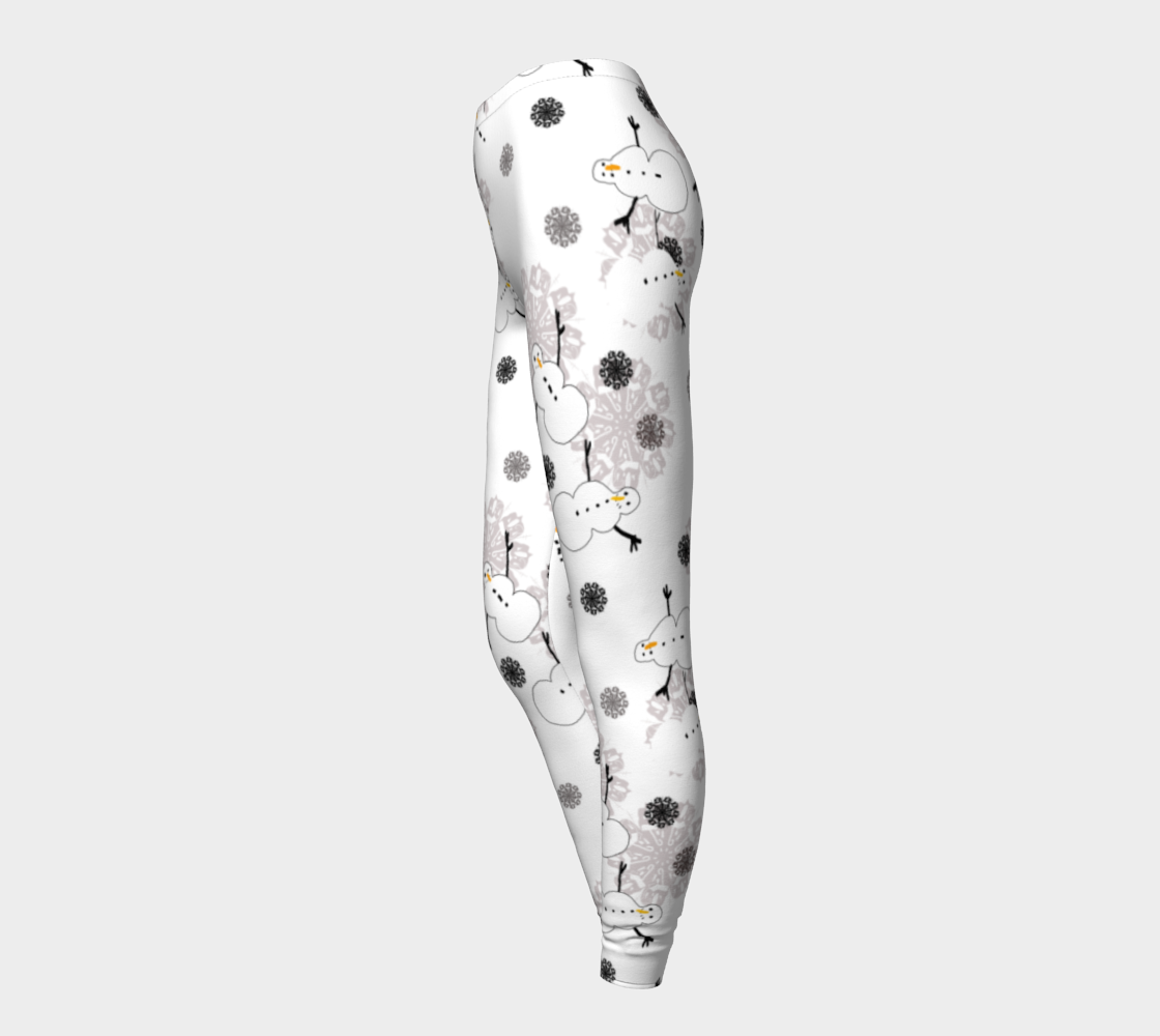 Snowman Pattern Leggings