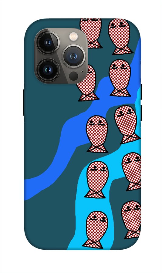 Checkered Fishies - Phone Case