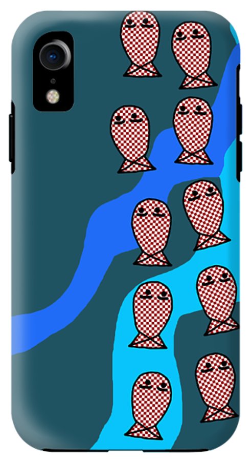 Checkered Fishies - Phone Case