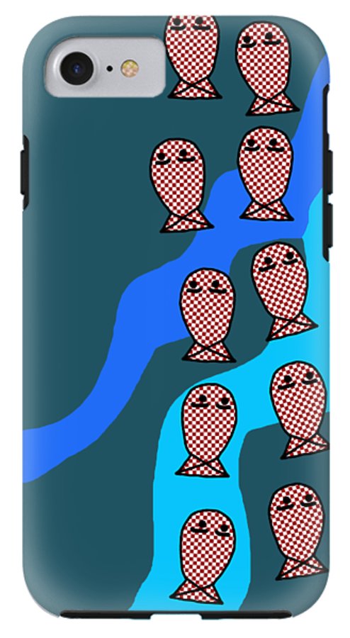 Checkered Fishies - Phone Case