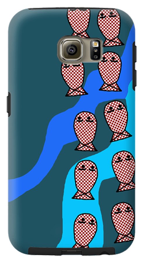 Checkered Fishies - Phone Case