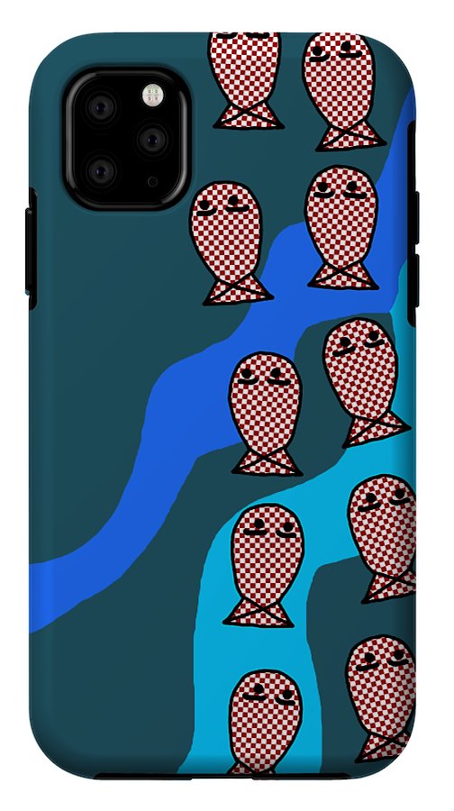 Checkered Fishies - Phone Case