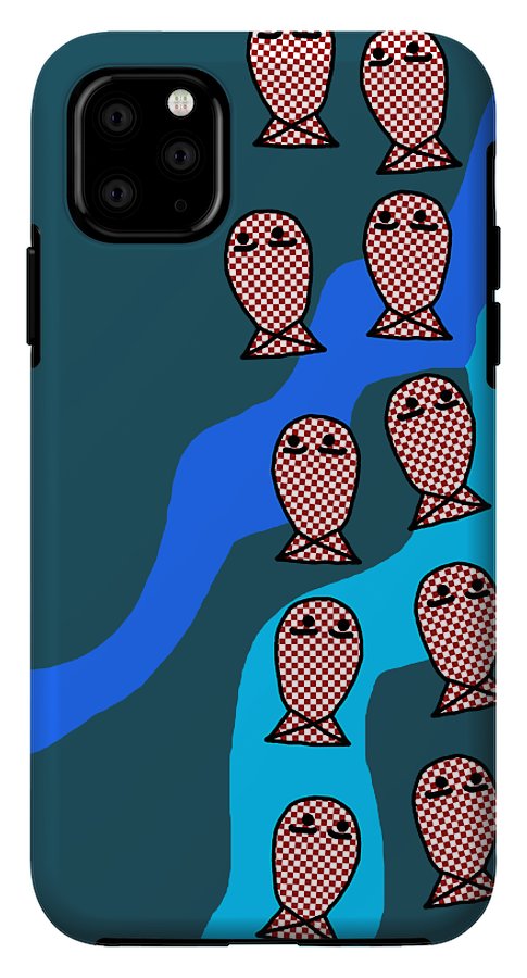 Checkered Fishies - Phone Case