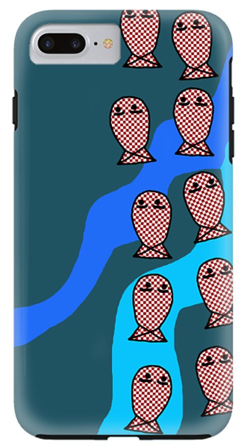 Checkered Fishies - Phone Case