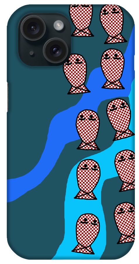 Checkered Fishies - Phone Case
