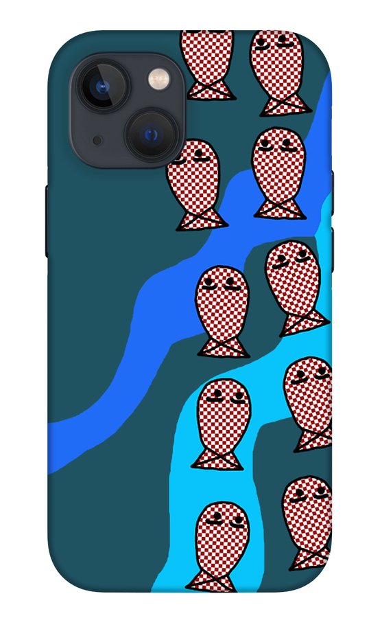 Checkered Fishies - Phone Case