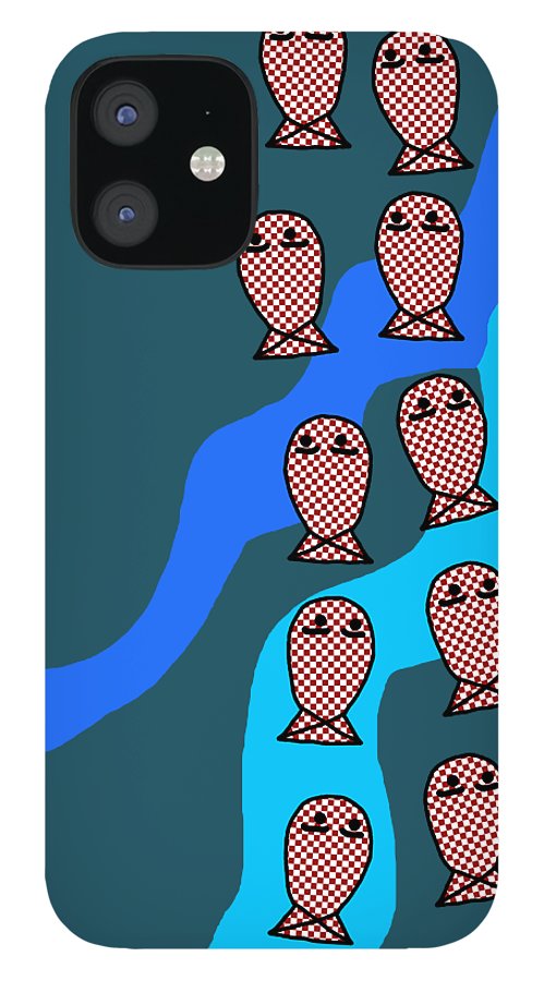 Checkered Fishies - Phone Case