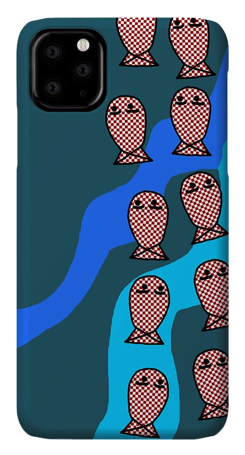 Checkered Fishies - Phone Case
