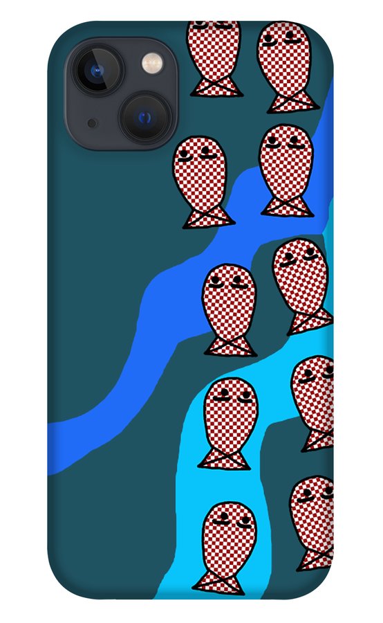 Checkered Fishies - Phone Case