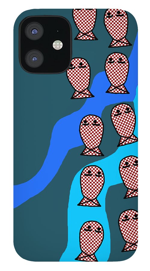 Checkered Fishies - Phone Case