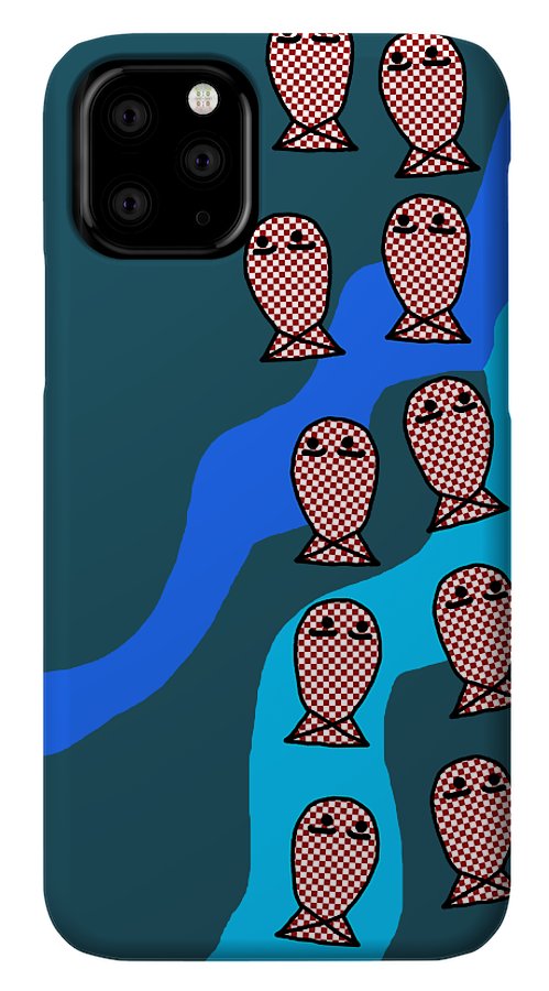 Checkered Fishies - Phone Case