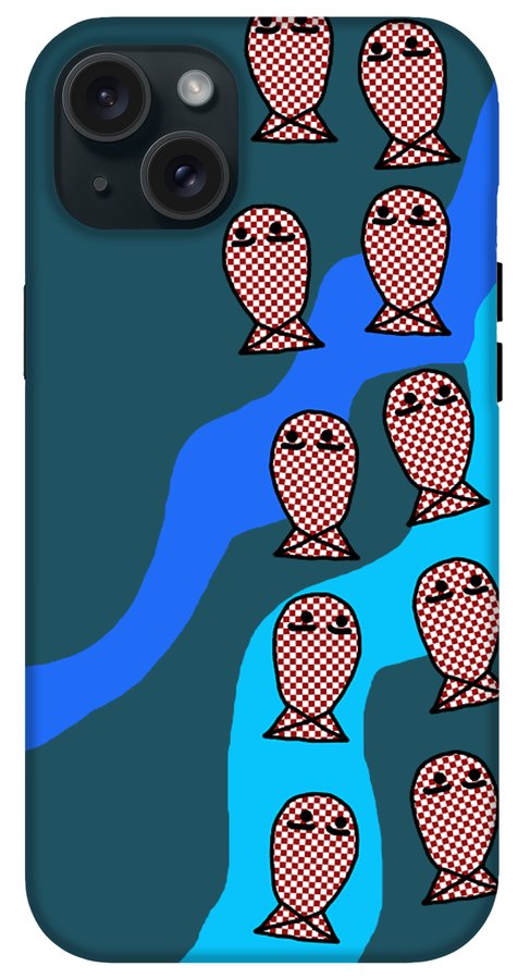 Checkered Fishies - Phone Case