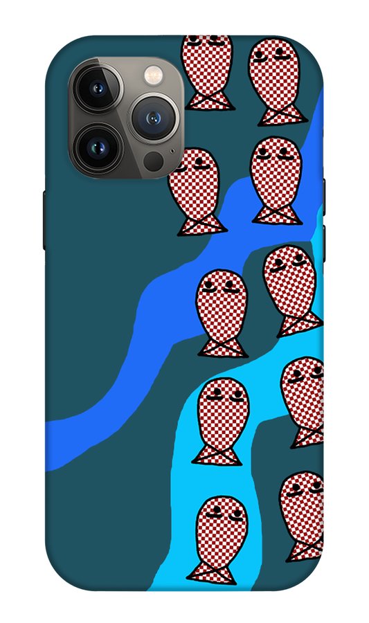 Checkered Fishies - Phone Case