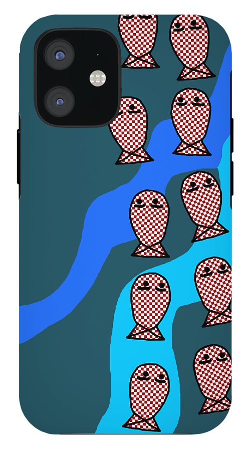 Checkered Fishies - Phone Case