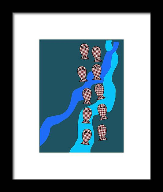 Checkered Fishies - Framed Print