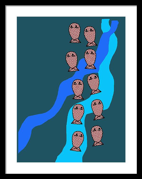 Checkered Fishies - Framed Print