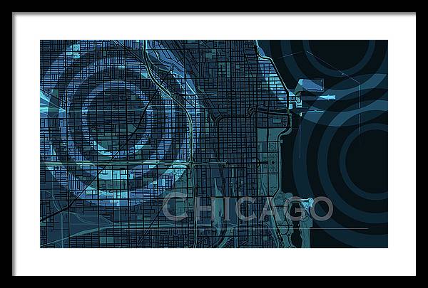 Chicago Map - Framed Print