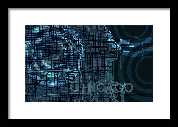 Chicago Map - Framed Print