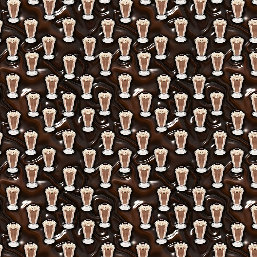 Chocolate Milkshake Pattern Digital Image Download