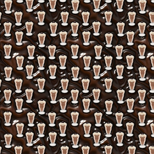 Chocolate Milkshake Pattern Digital Image Download