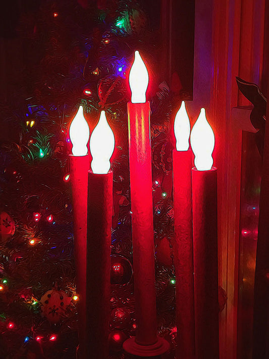 Christmas Tree Through Candleabra Digital Image Download