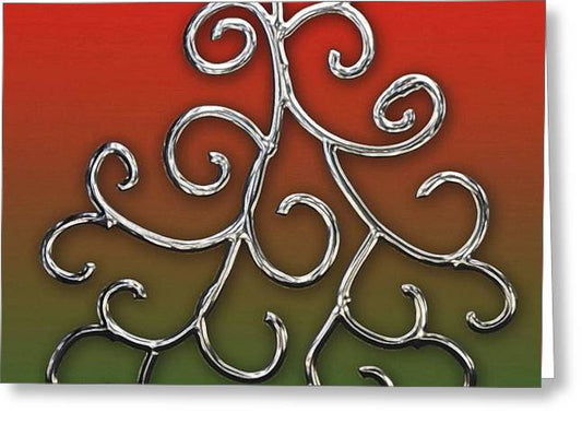 Chrome Christmas Tree - Greeting Card