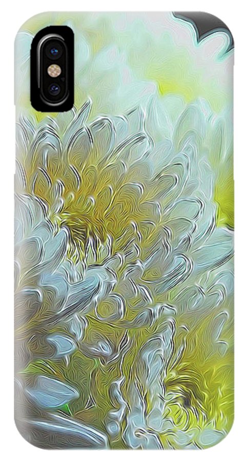 Chrysanthemums in White Light - Phone Case