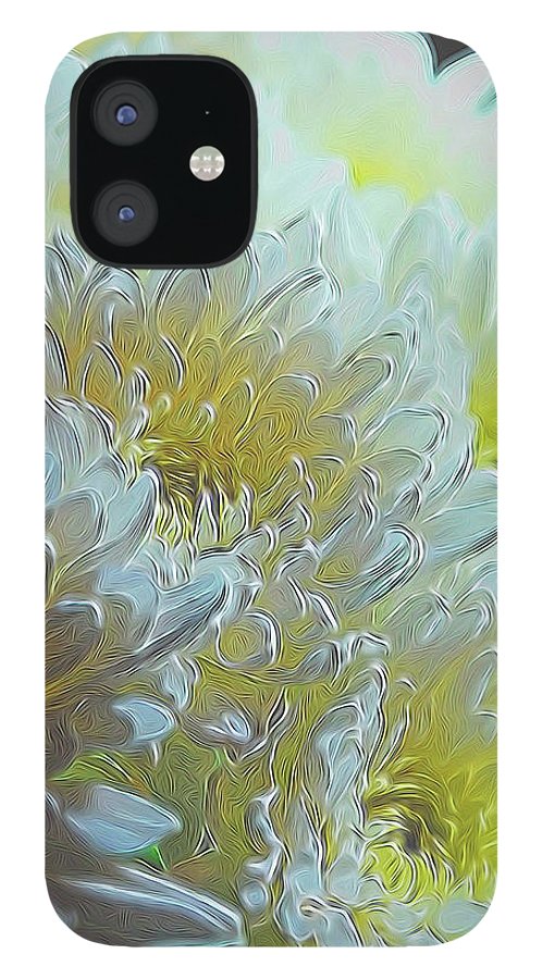 Chrysanthemums in White Light - Phone Case