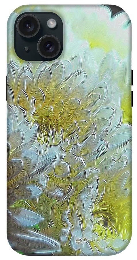 Chrysanthemums in White Light - Phone Case