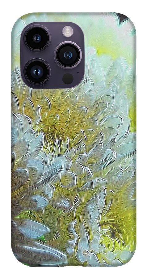 Chrysanthemums in White Light - Phone Case