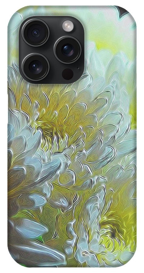 Chrysanthemums in White Light - Phone Case