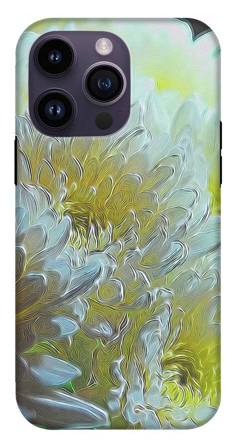 Chrysanthemums in White Light - Phone Case